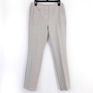Adrianna Papell Printed Kate Fit Dove Diamond Dress Pants Slacks Size 6